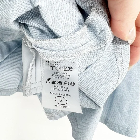 Montce x Olivia Culpo Light Denim Tennis Skirt S Blue - Picture 7 of 8